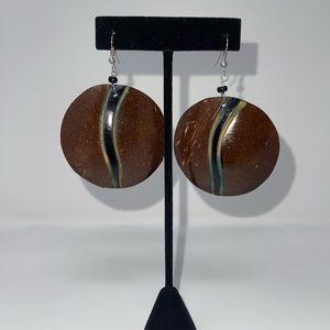 Ethnic Handmade Coconut Shell Earrings